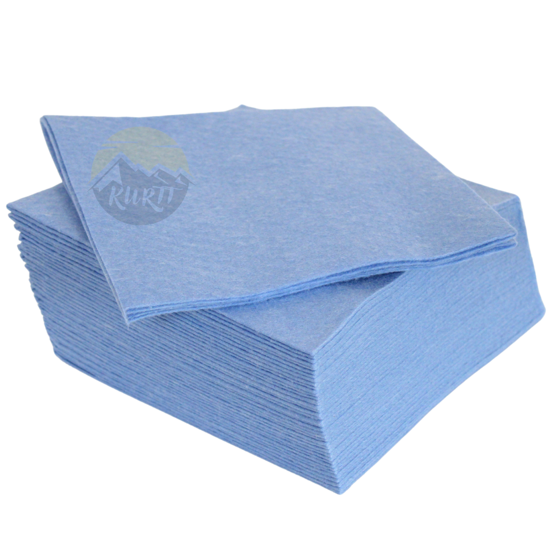 KURTT Wischtücher Vliestücher Blau 38x40cm – Viskose HACCP Gastronomie | 200 Stück