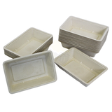 Bagasse Snackschalen Zuckerrohr PFAS-Frei – A5-A50 | 50/100/400 Stück