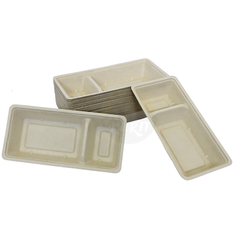 Bagasse Snackschalen Zuckerrohr PFAS-Frei – A5-A50 | 50/100/400 Stück