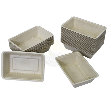 Bagasse Snackschalen Zuckerrohr PFAS-Frei – A5-A50 | 50/100/400 Stück