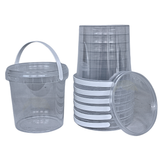 Feinkostbecher PP Transparent 770ml mit Henkel – Originalitätsverschluss Rund | 10/20/50 Stück