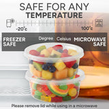 Plastic potjes 250ml transparant met deksel – 100 stuks | Voordelig bulk