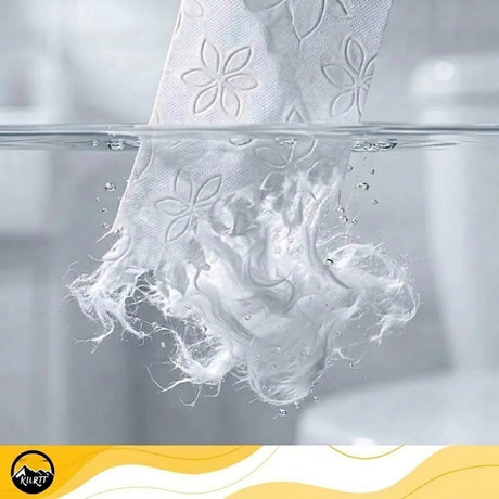 KURTT Toilettenpapier 2-lagig Zellstoff – 200 Blatt pro Rolle