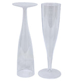 Sektgläser Plastik Hartplastik PS 135ml Transparent – 10 Stück | Wiederverwendbar Spülmaschinenfest | Hochzeit Garten Outdoor Veranstaltung