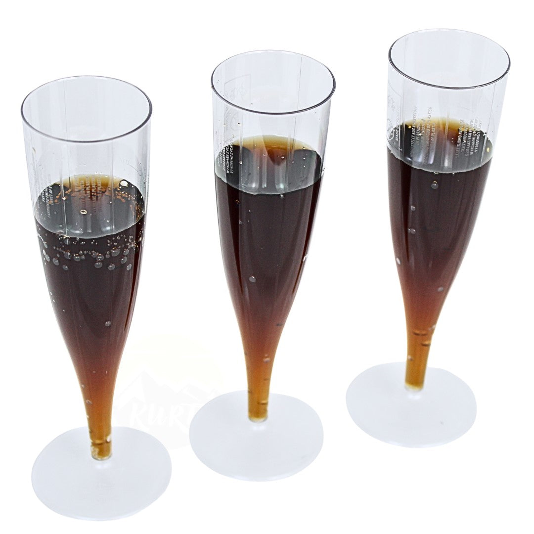 Sektgläser Plastik Hartplastik PS 135ml Transparent – 10 Stück | Wiederverwendbar Spülmaschinenfest | Hochzeit Garten Outdoor Veranstaltung