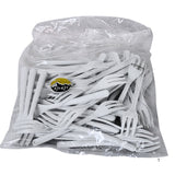 Snack-/Pommes-Gabel weiß 130 mm (extra stark)