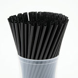  Trinkhalme Gerade Schwarz Wiederverwendbar PP 8x240mm – 250 Stück | Gastronomie Cocktail Professionell